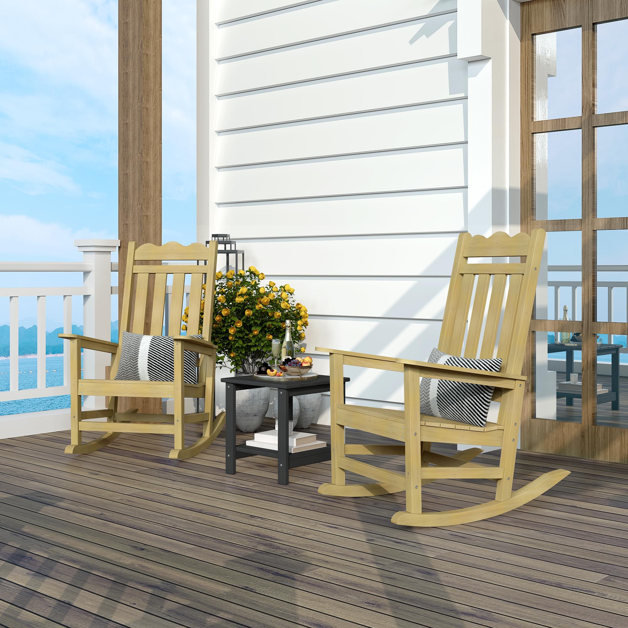 Snapklik.com : HOME BI Oversized Heavy Outdoor Rocking Chairs, Patio ...