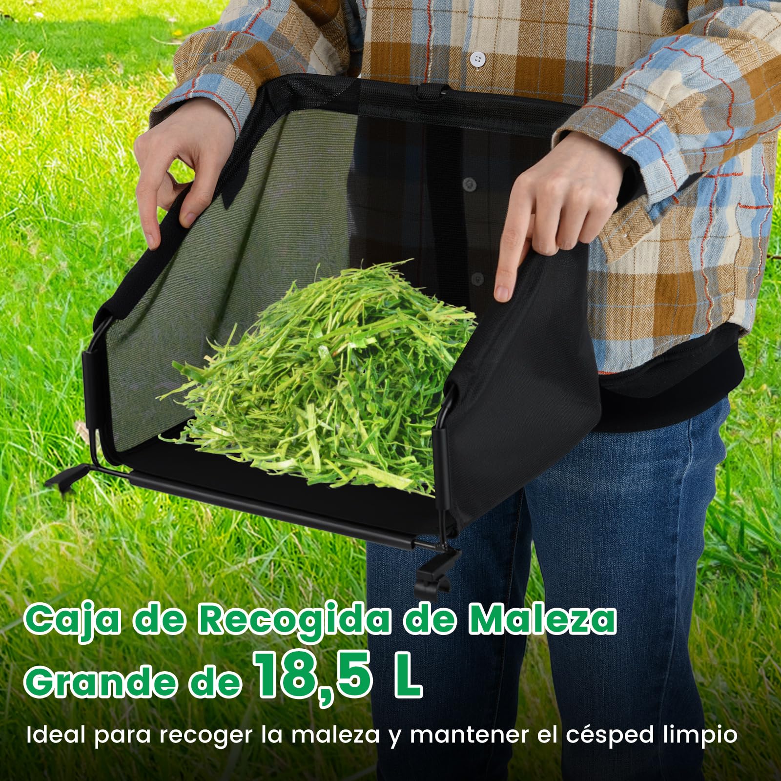 COSTWAY Cortacésped Manual, Barrendero de Césped con Ancho de Corte de 30 cm, Altura de Corte Ajustable de 15-40 mm, Caja de Recolección de Césped de 18,5 L, 2 Ruedas, Cuchilla (Verde)