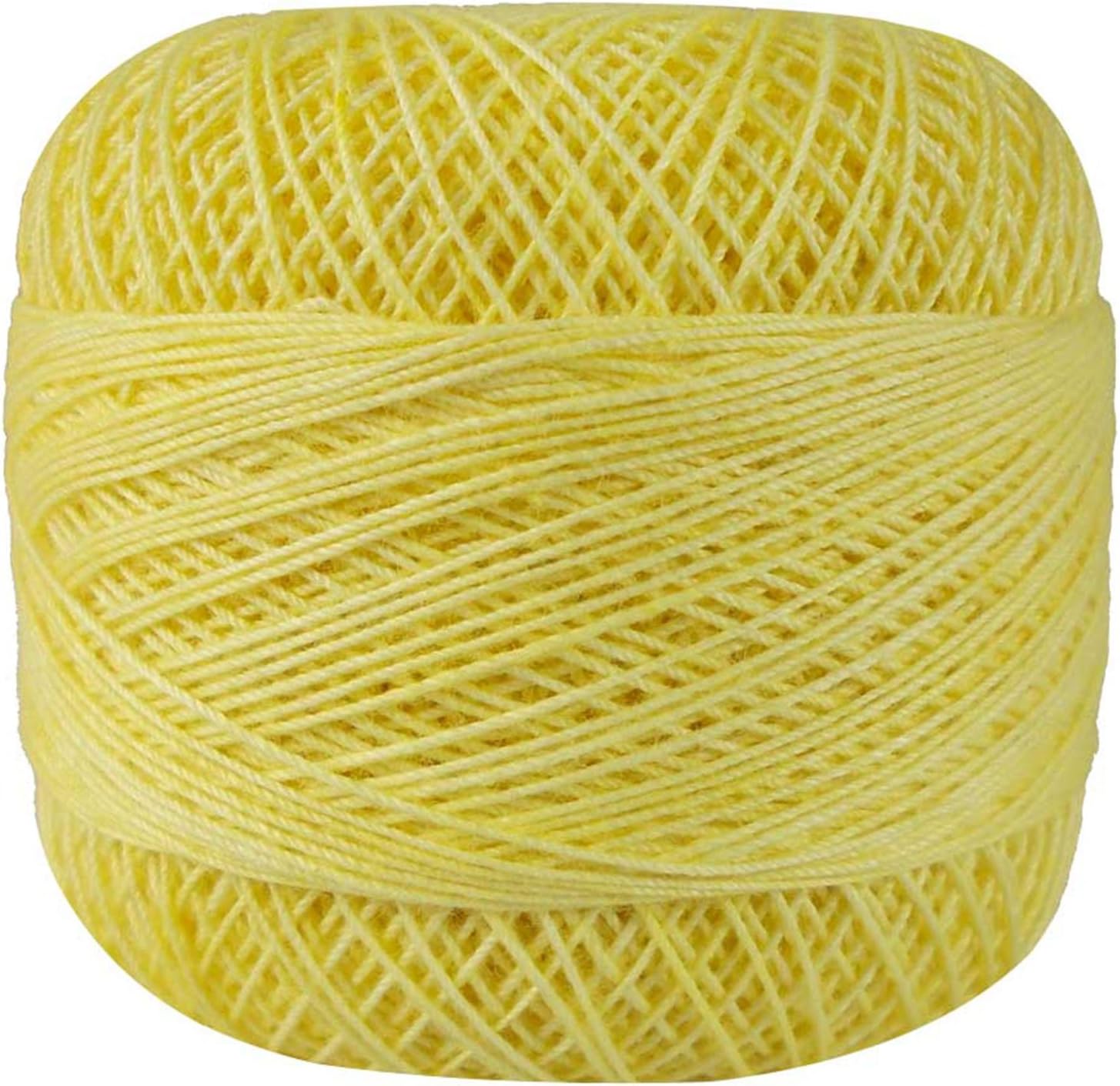 Cotton Crochet Thread Knitting Mercerized Embroidery 10 Pcs Yarn Cross Stitch Tatting Doilies Skeins Lacey Craft (Yellow)