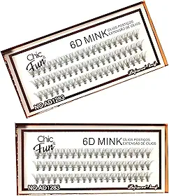 Cílios Postiços Mink Russo Cilios Tufinho 10p 12p 6d 0.10d, Chic & Fun (10p 14mm, 2cx)