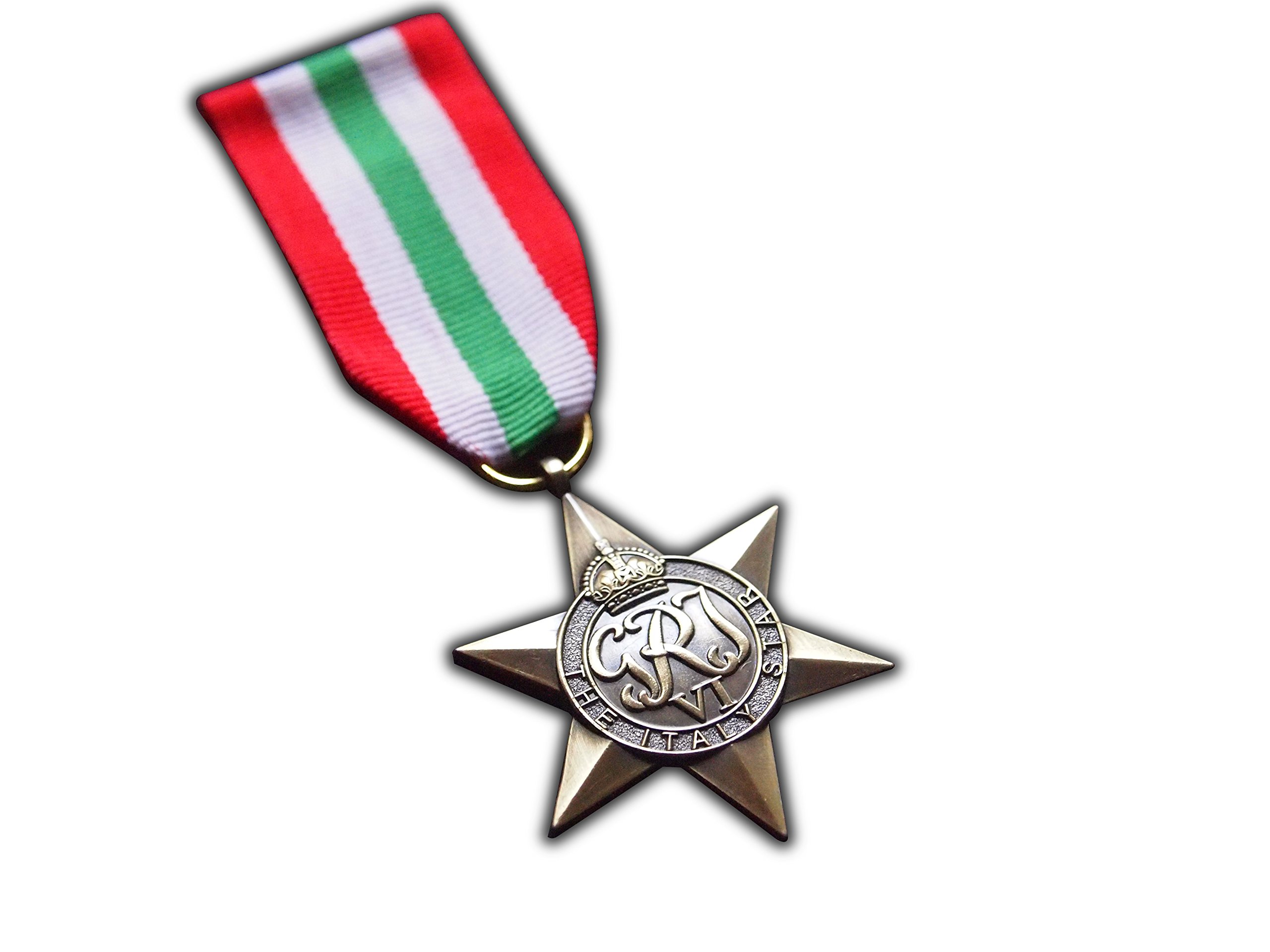 Medaglia Militare Italia Star WW2 Commonwealth Premio Militare Britannico per | Esercito | Marina | RAF | REPLICA Giorgio VI