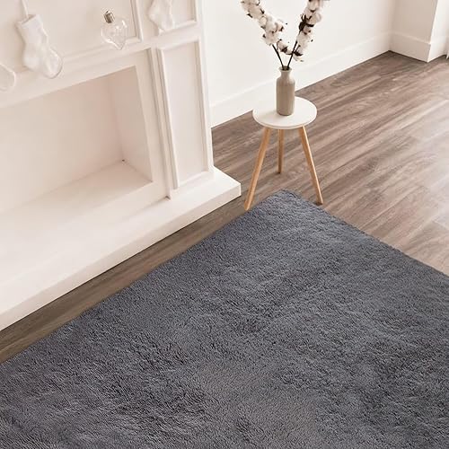 Miniatura 88 de Vafodo Alfombras de área para dormitorio esponjoso, alfombra de sala de estar, 9 x 12 pies, suave y esponjosa, alfombra de área rosa sólido