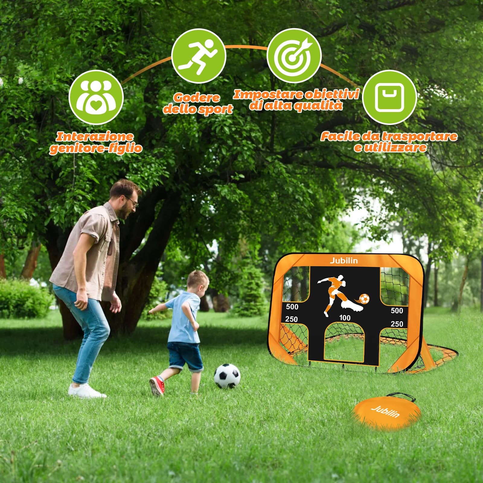 Porta Da Calcio Pieghevole Per Bambini - 4 Modalità Di Gioco, Pop-Up, Per Interni Ed Esterni - Foto 11