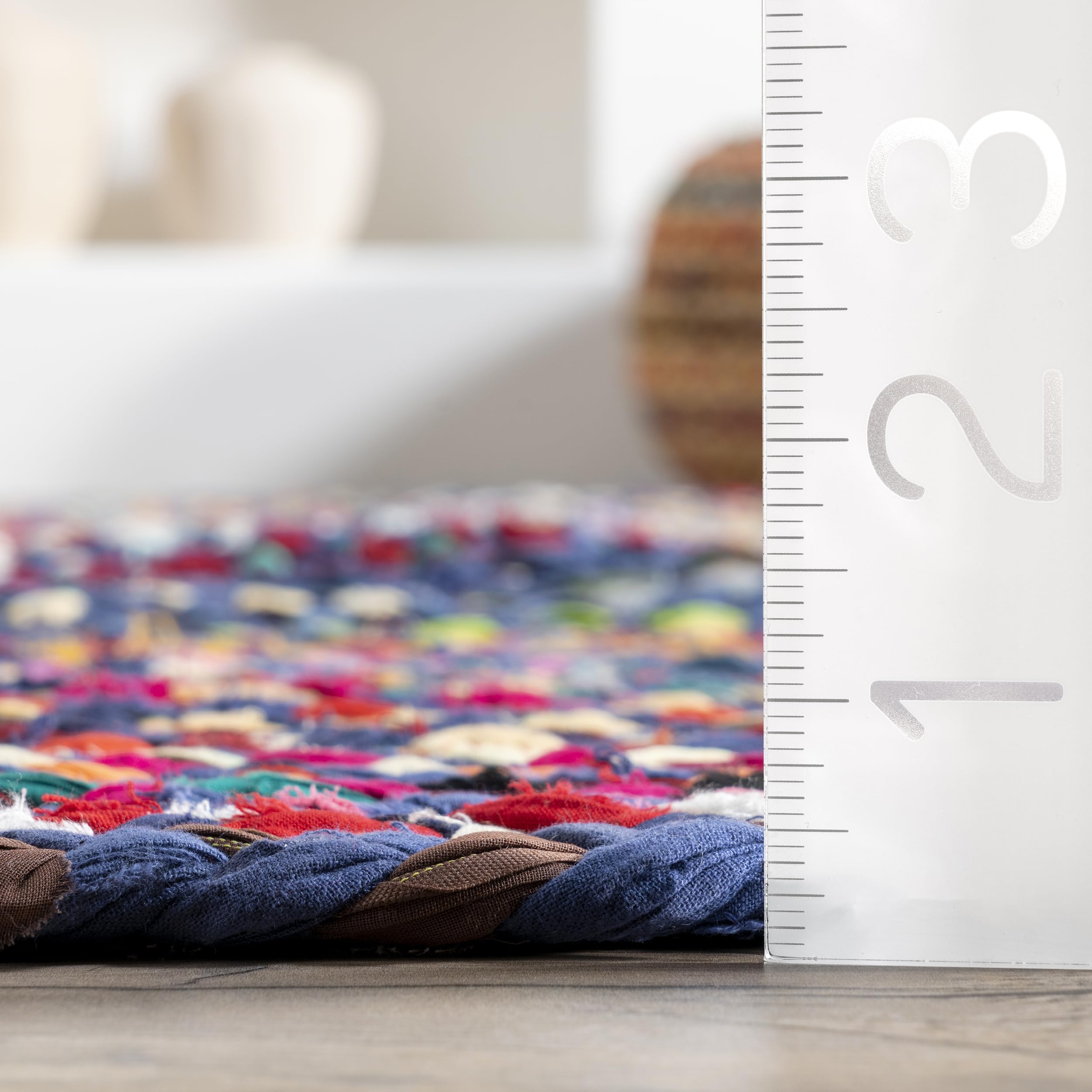 nuLOOM Tammara Hand Braided Tappeto Area, Cotone, Multicolore, 183 cm Round, 2 unità