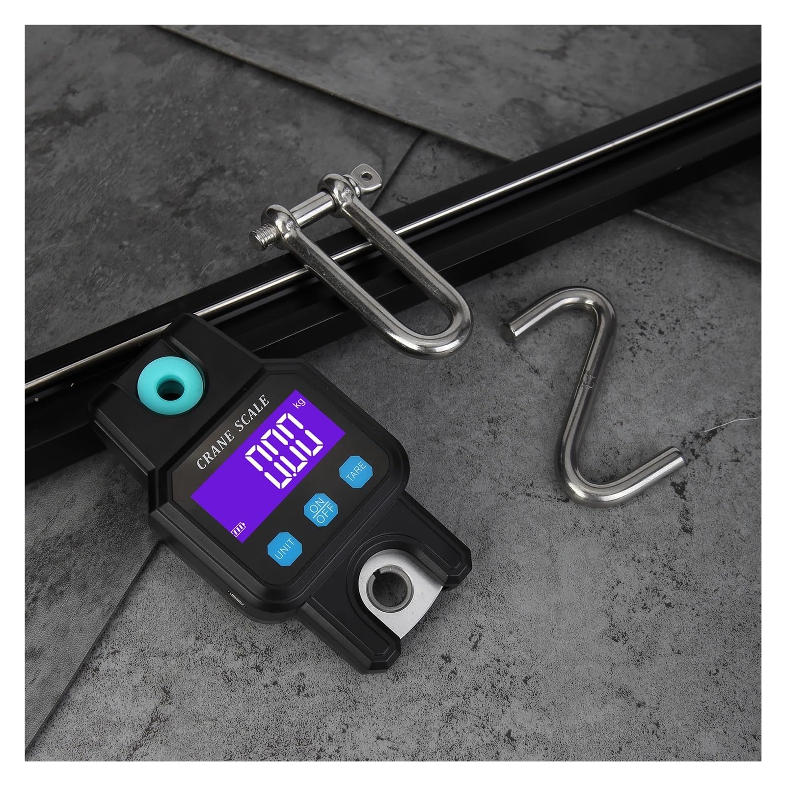 Báscula de grúa portátil de alta resistencia, báscula colgante electrónica Digital, unidad de báscula de gancho Industrial recargable, 300KG/ 600LB