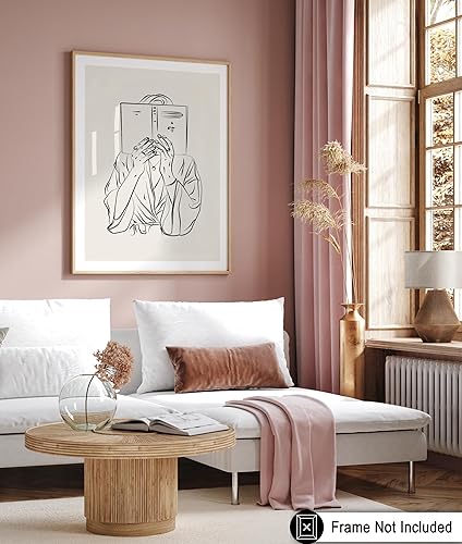 Miniatura 527 de Poster Master Póster de peonías – Estampado de flores retro – Ilustración floral – Ilustración en blanco y negro – Diseño de línea y abstracto –