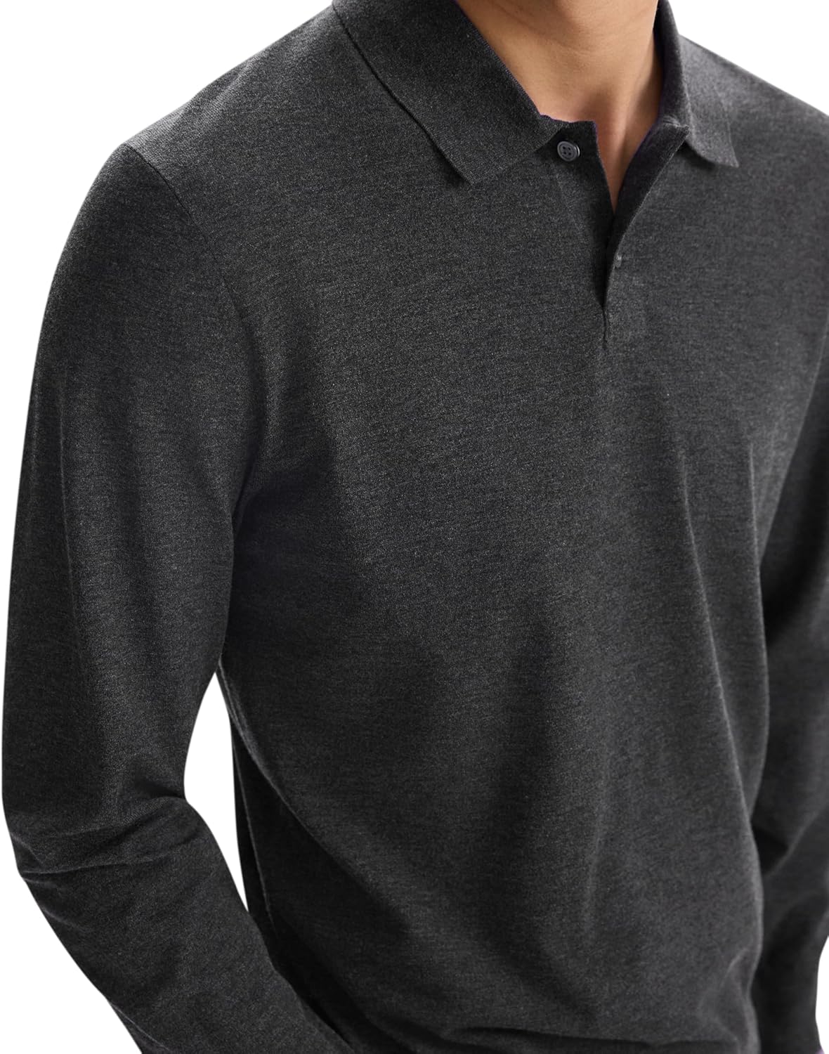 Theory Men's Goris Polo Long Sleeve in Light Bilen - Image 2