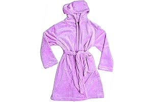 Hooded Plush Fleece Robe for Girls Ages 10-12