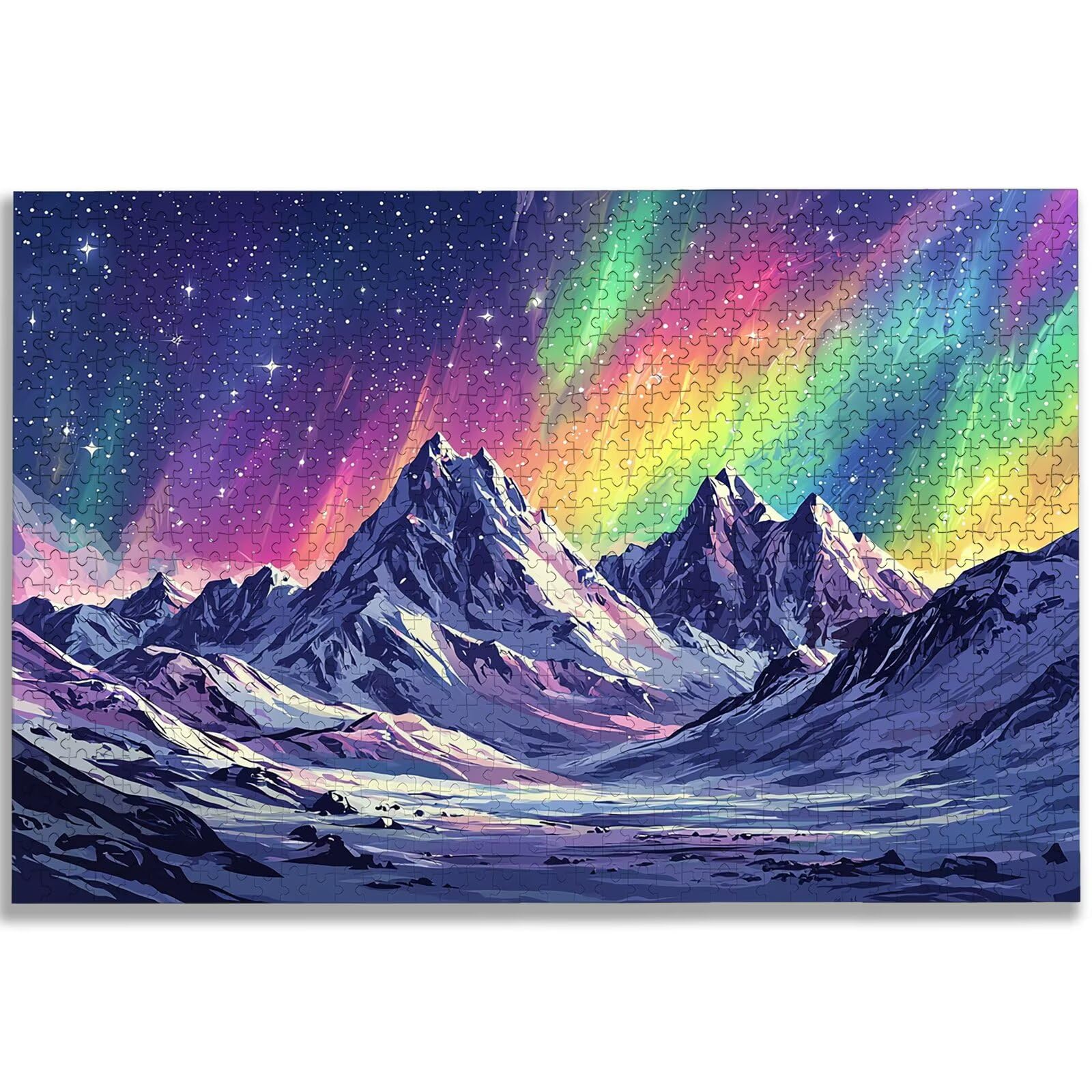 Puzzle 1500 Piezas, Puzzle Aurora con Caja para Adultos, DIY Paisaje Rompecabezas Madera para Adultos, 1500 Piezas Rompecabezas Desafiante, para Decoracion Hogar, Regalo Mujer, Regalo Hombres, -3336