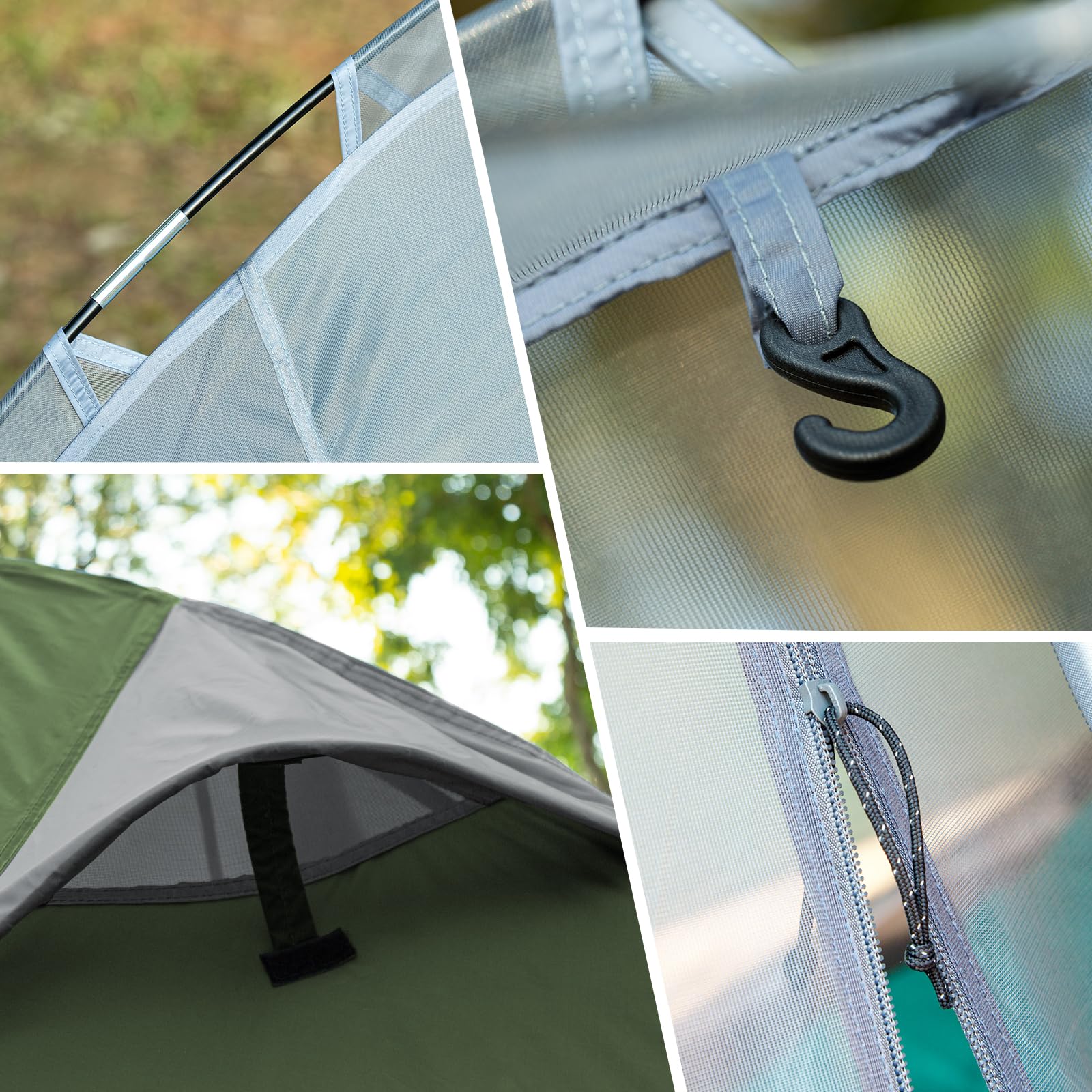 Forceatt Tienda De Campaña,1/2 Persona Carpa Camping, Ultraligero, Impermeables, Construcción Rápida, Doble Capa Tienda Campaña, para Camping, Viajes En Motocicleta, Senderismo, Fiesta
