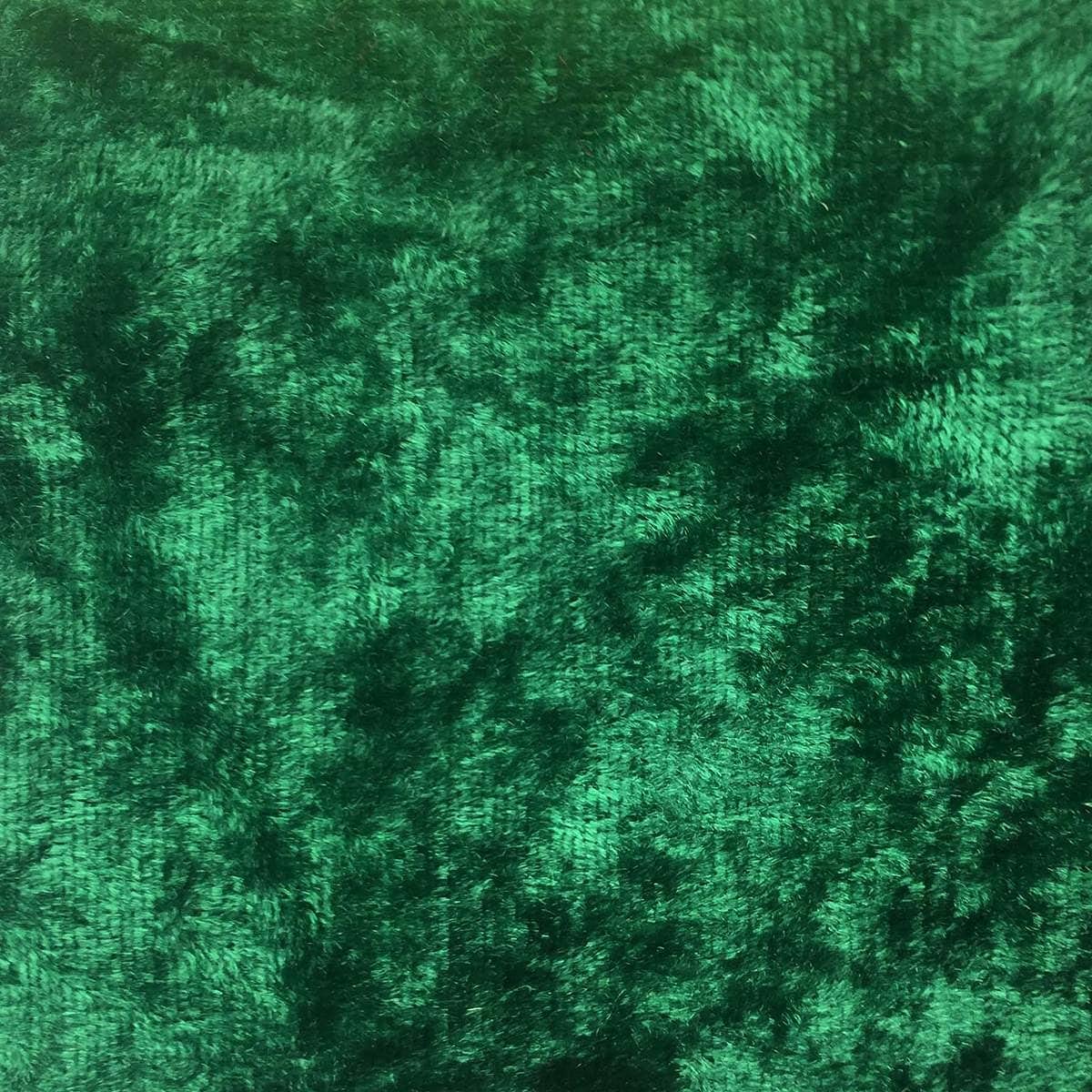 Fancy TextilesPremium Glitz Crushed Velvet Stretch Velour Fabric Material 60'' Wide (Bottle Green, 1 Meter(pre Cut))