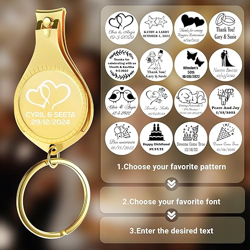 Miniatura 3 de 30 abridor de botellas multifunción 4 en 1, cortaúñas doradas, recuerdos de boda, cervecería privada, regalos multiherramienta para hombres