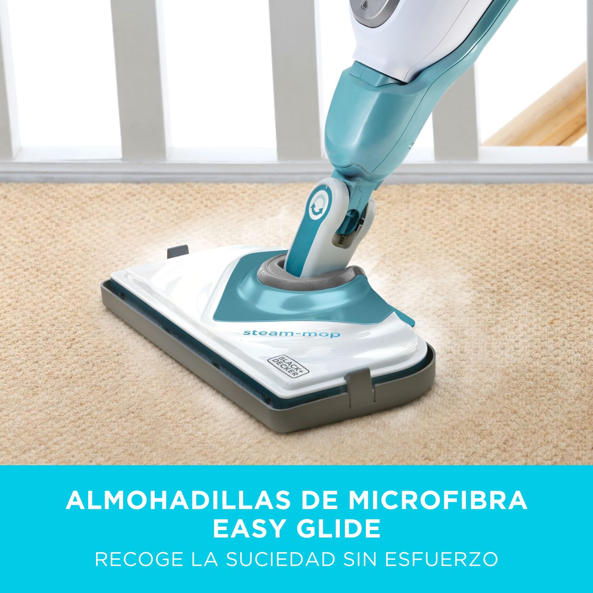 BLACK+DECKER Fregona a vapor y limpiador de mano multifunción 10 en 1 con guante y accesorios STEAMitt, BHSM1615DAM-QS