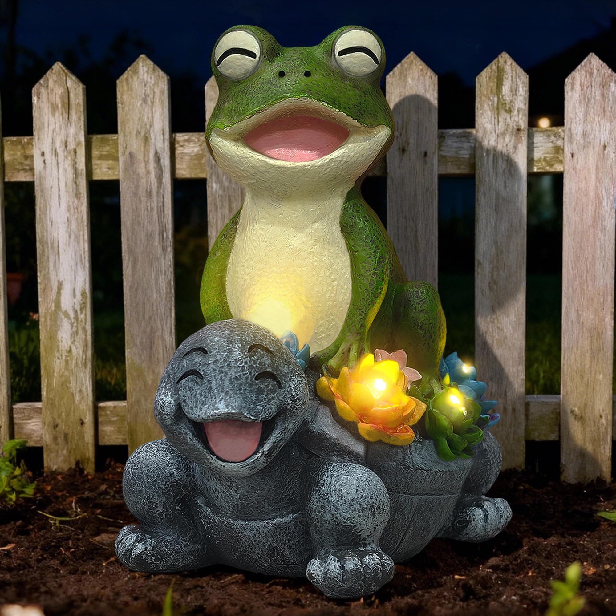Statue solaire de jardin : illuminez une cour sombre avec nos animaux LED autonomes