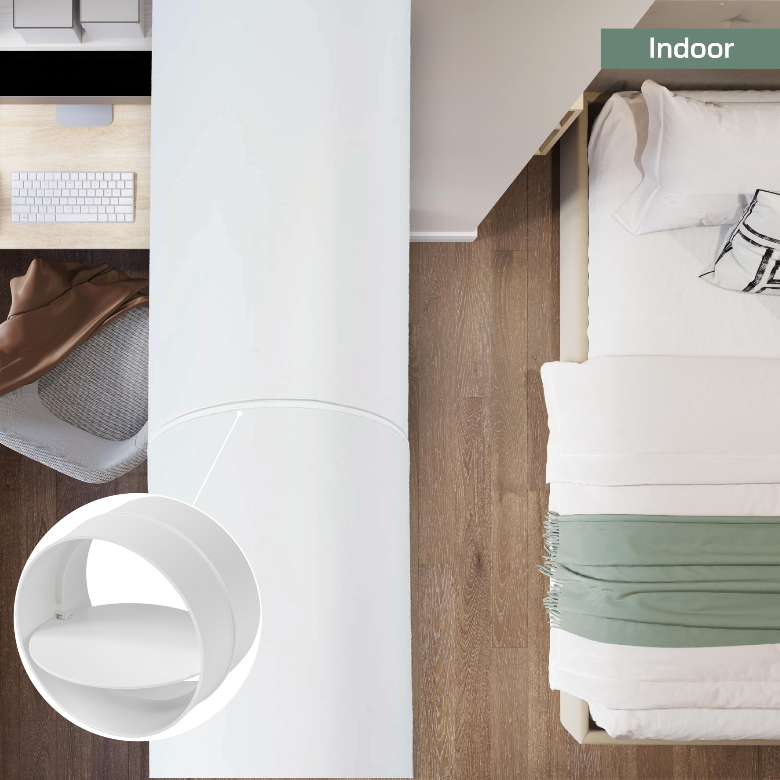 Valvola Di Non Ritorno Ø125mm Per Condotti - Ammortizzatore Per Ventilazione Bagno, Cucina, Asciugatrice - Foto 8