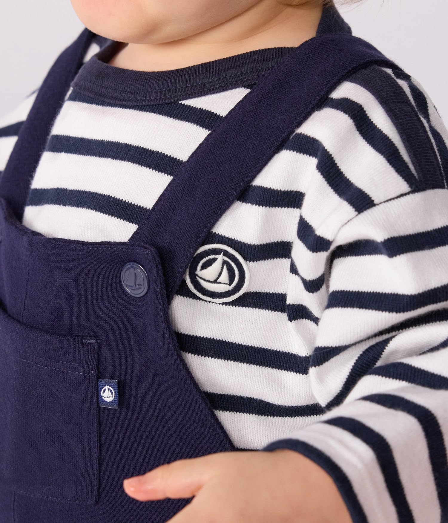 Petit Bateau Salopette Bébé En Coton Jambes Longues Unie A0dxd01 Abbigliamento GIORNO Bimbo 0-24 (Pacco da 1)