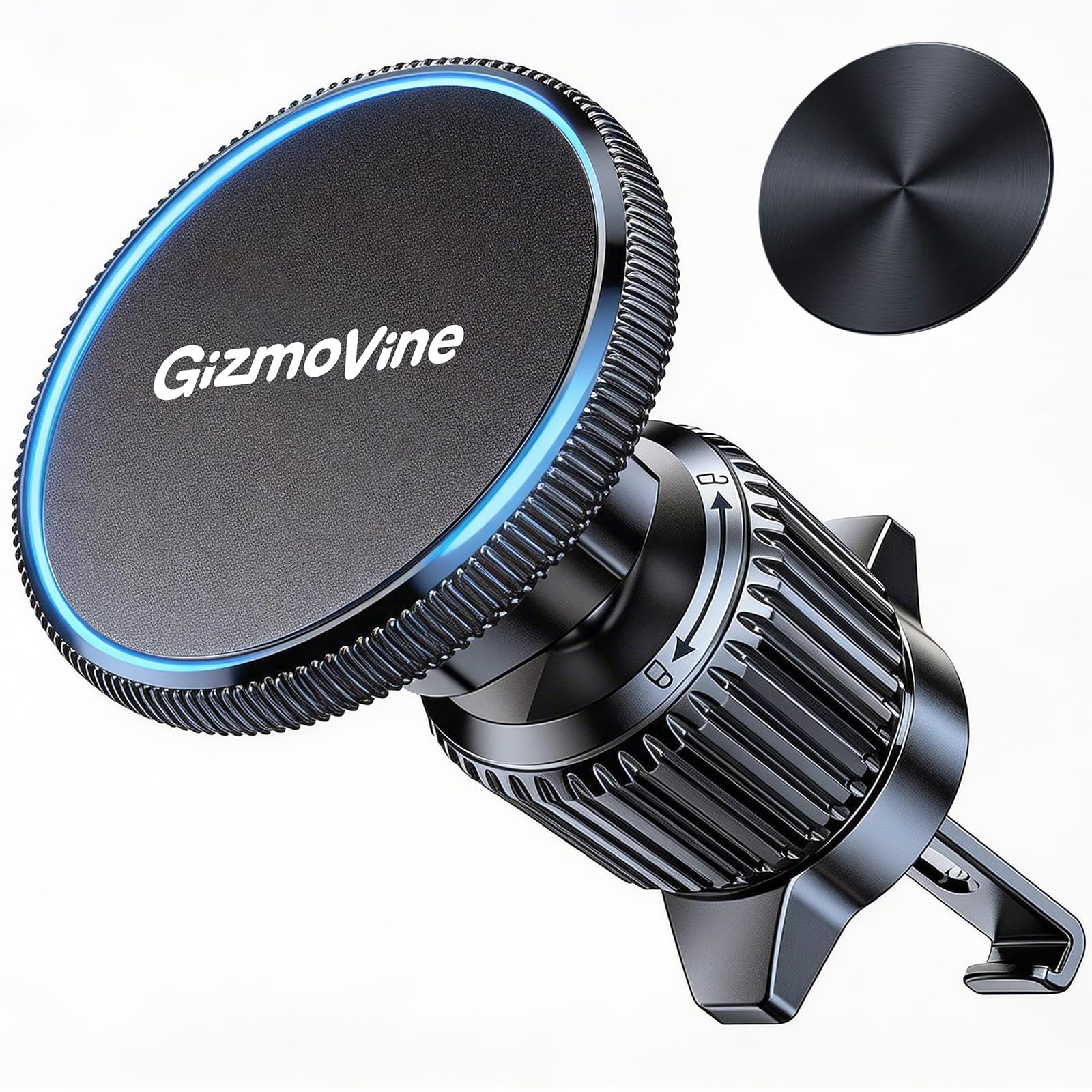 GizmoVine Porta Cellulare Auto Magnetico per MagSafe, Supporto Telefono Auto con 20 Magneti N52 e Gancio in Acciaio, Calamita per Bocchette Aria, Compatibile con iPhone 17/16/15/14/13 e Android