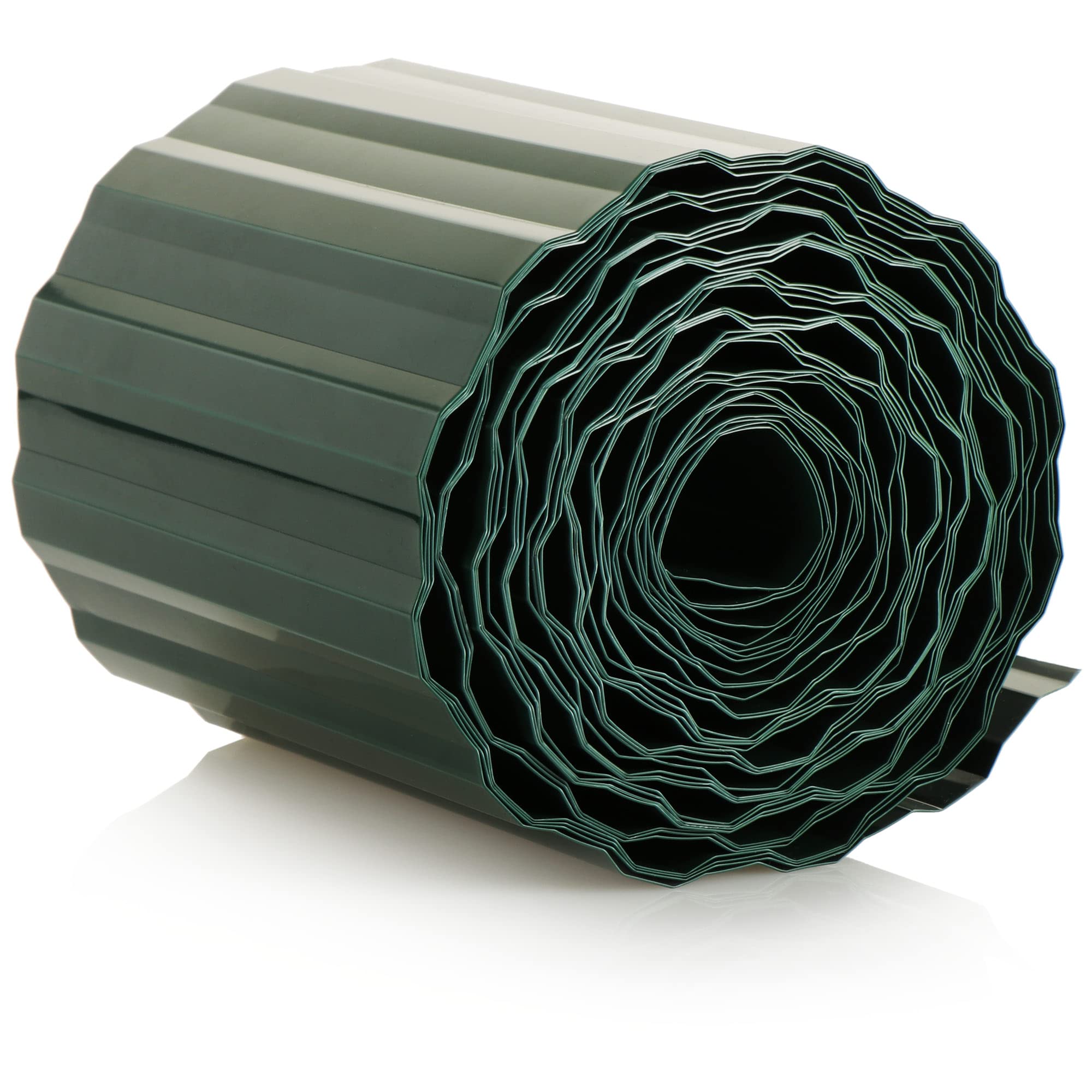 com-four® Plastikowe obrzeze trawnikowe - obrzeze rabatowe do trawników, rabat kwiatowych lub jako krawedz koszaca - dlugosc regulowana indywidualnie - 15 x 900 cm