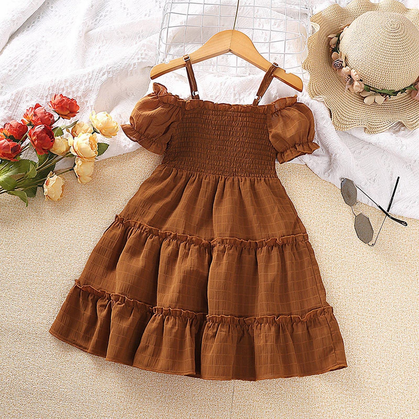 Amazon.com: Summer Foreign Style Sling Short Sleeved Princess Dress for Girls is Suitable for Children Aged 4 to (Coffee, 3-4Years): Clothing, Shoes & Jewelry Amazon.com: Summer Foreign Style Sling Short Sleeved Princess Dress for Girls is Suitable for Children Aged 4 to (Coffee, 3-4Years): Clothing, Shoes & Jewelry