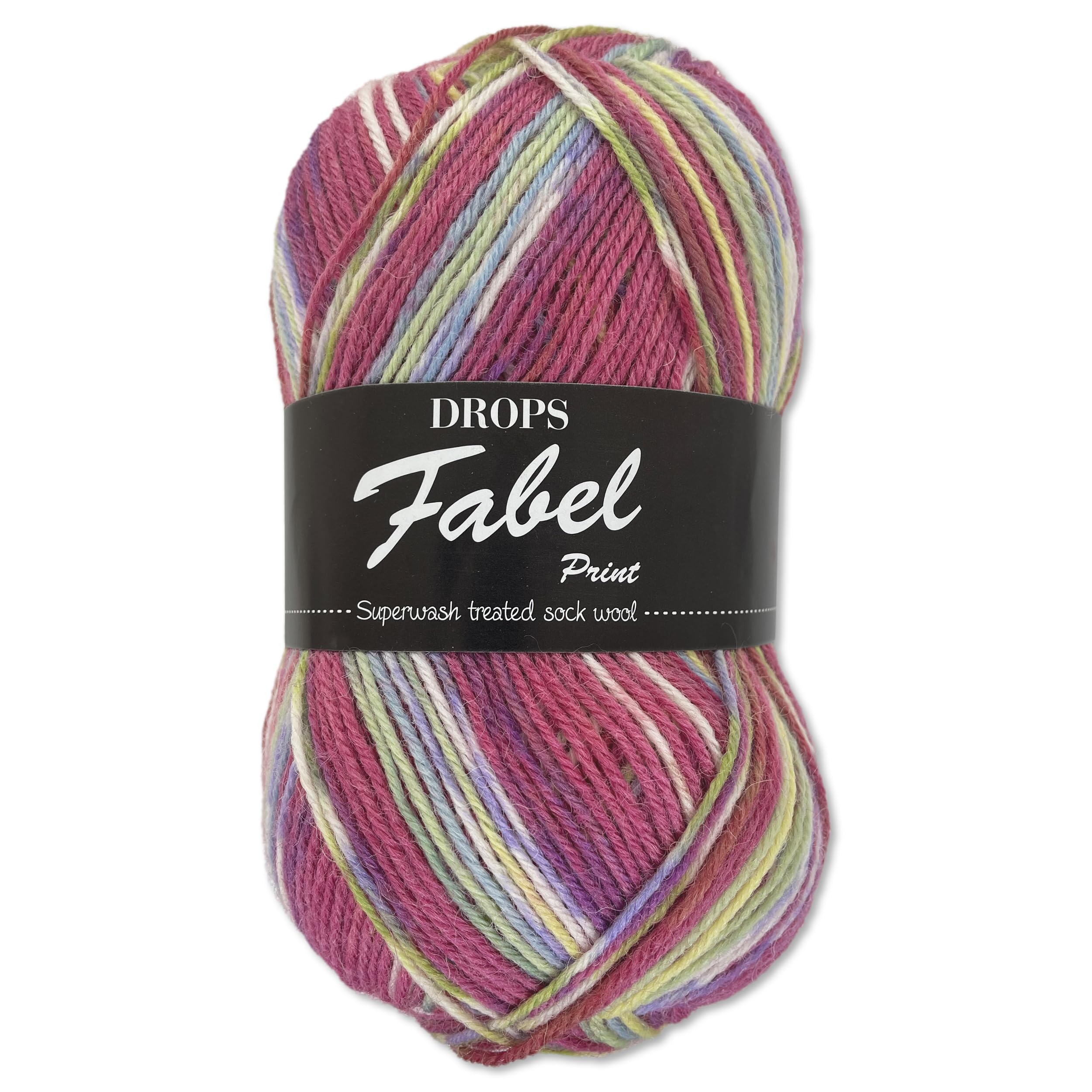 Frida's Wollhaus Drops 50 g Fabel Sock Wool, Virgin Wool, Superwash Yarn, Knitting, Crochet, 45 Colours (161 | Pink Dream)