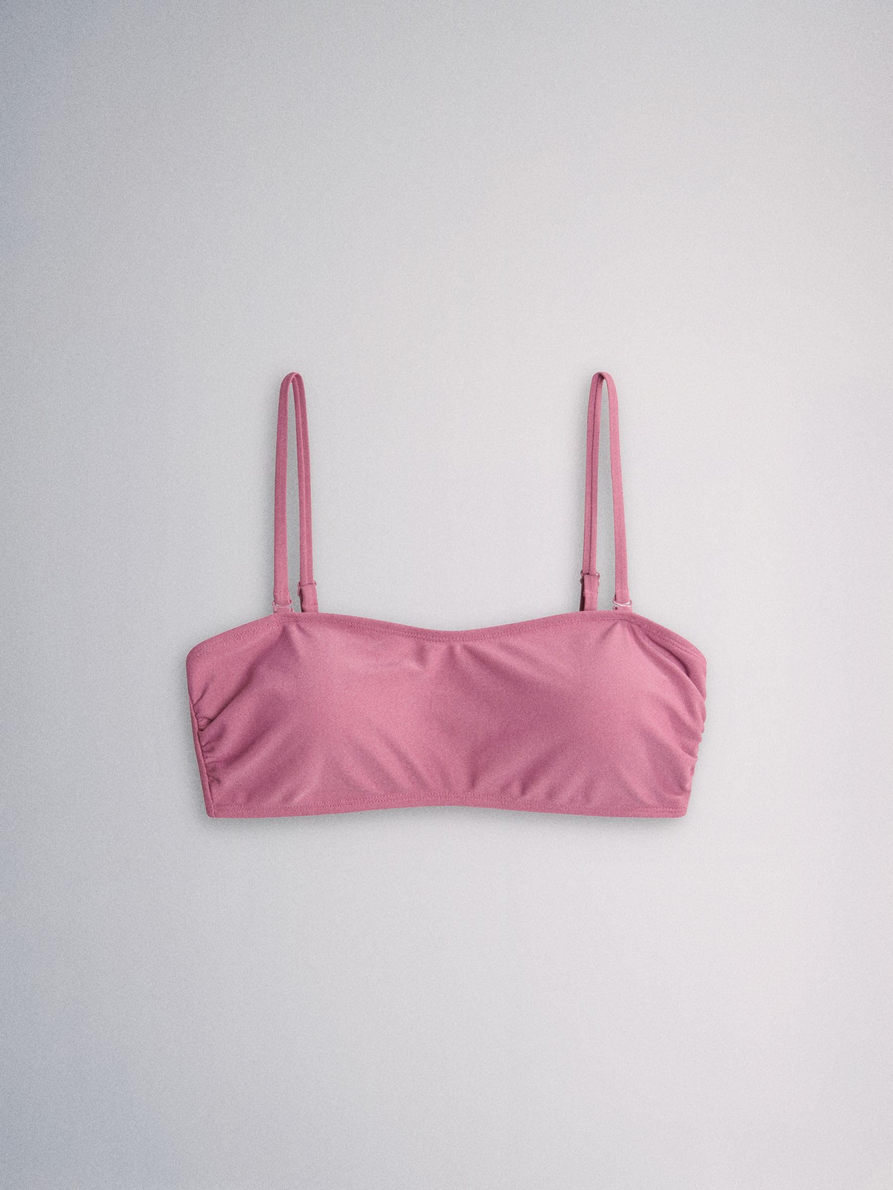 THE SET Mujeres Pack de 3 Tops de Bikini Palabra de Honor con Tirantes Finos