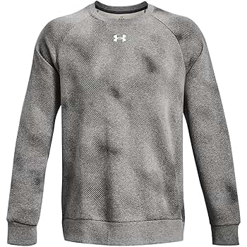 Under Armour Mens Rival Fleece Printed Crew, (025
