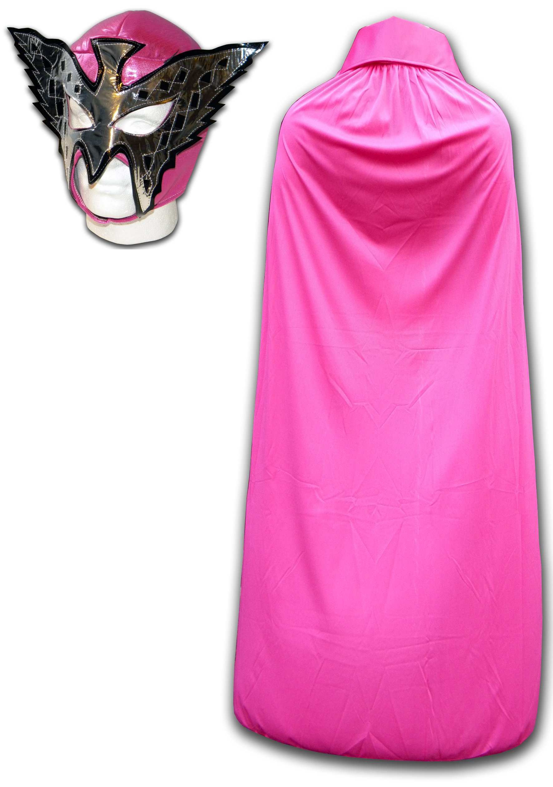 LUCHADORA Pink Princess female wrestling outfit mask and cape