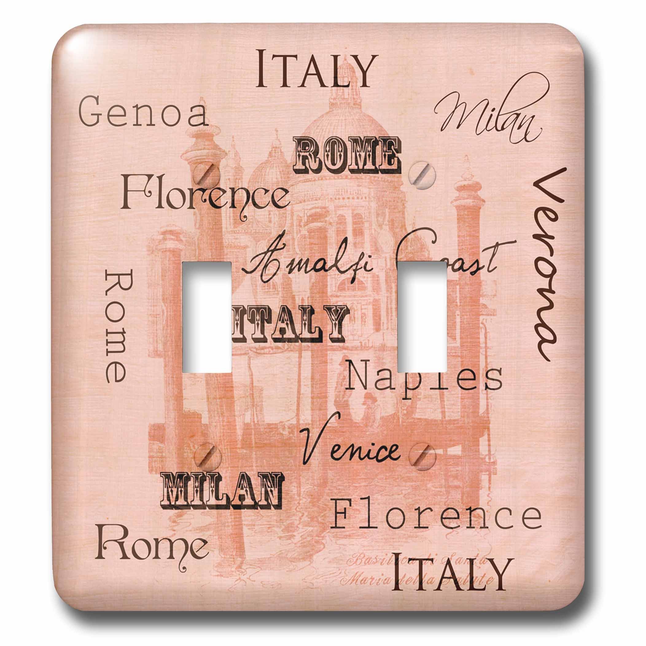 Places In Italy interrupteur à double bascule multicolore 3dRose