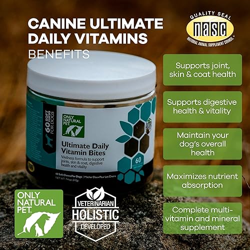 Miniatura 4 de Only Natural Pet Ultimate Daily Vitamin Nutritional Supplement for Dogs - Dog Multivitamin Supplements for Joints Skin  Coat Immune Support