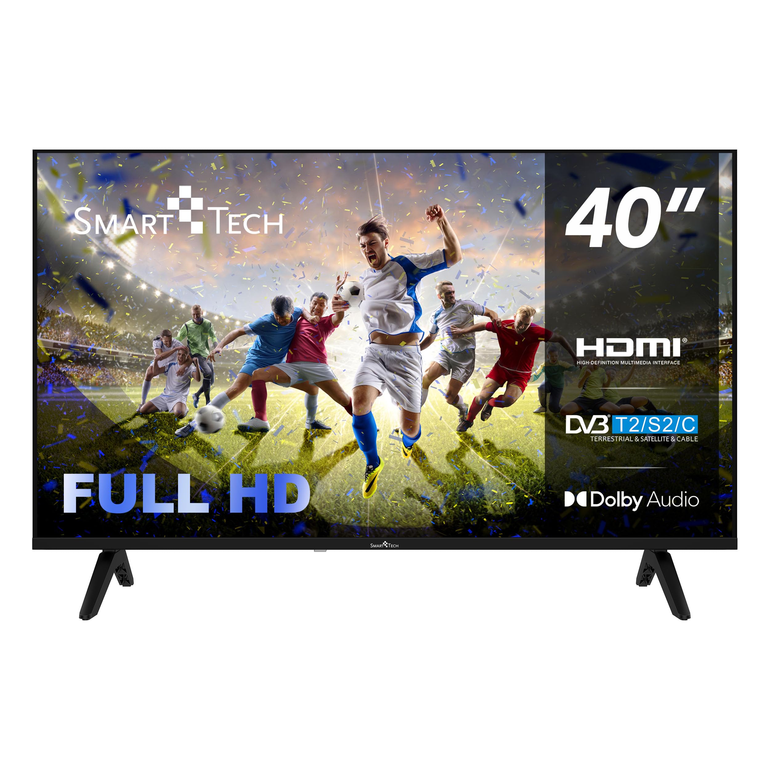 Smart Tech 40 Zoll FHD LED Smart-Fernseher Netflix, YouTube, Disney+