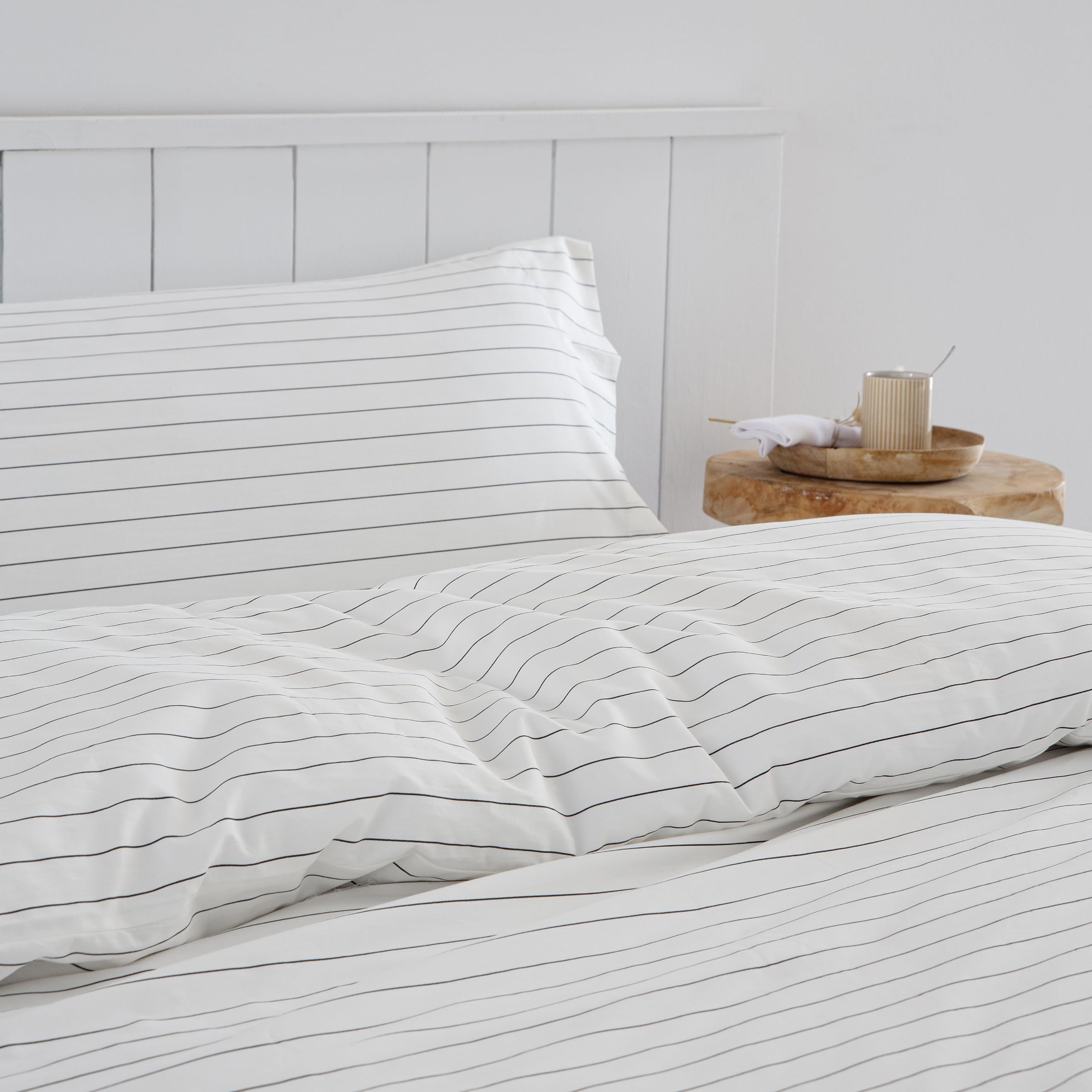 COTTON ARTean Funda Nórdica Cama 180 Percal Algodón 200 hilos TULA Beige, Funda edredón 260x240 + 2 Fundas de Almohada, Cierre con Botones.