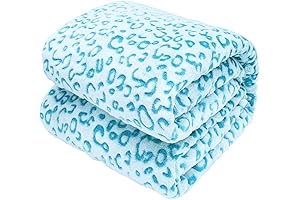 Fleece Blanket Light SkyTeal Blue Throw Blanket