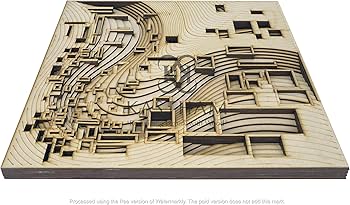 KASTHAM wooden crafts Flow Multi-Layer Wooden Wall Art