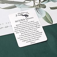 Vista 5 de UJIMS Scuba Divers Oración Billetera Insertar tarjeta Buceo Regalo Extreme Deportes Joyería para Divers Adventure Metal Wallet Regalo para BFF
