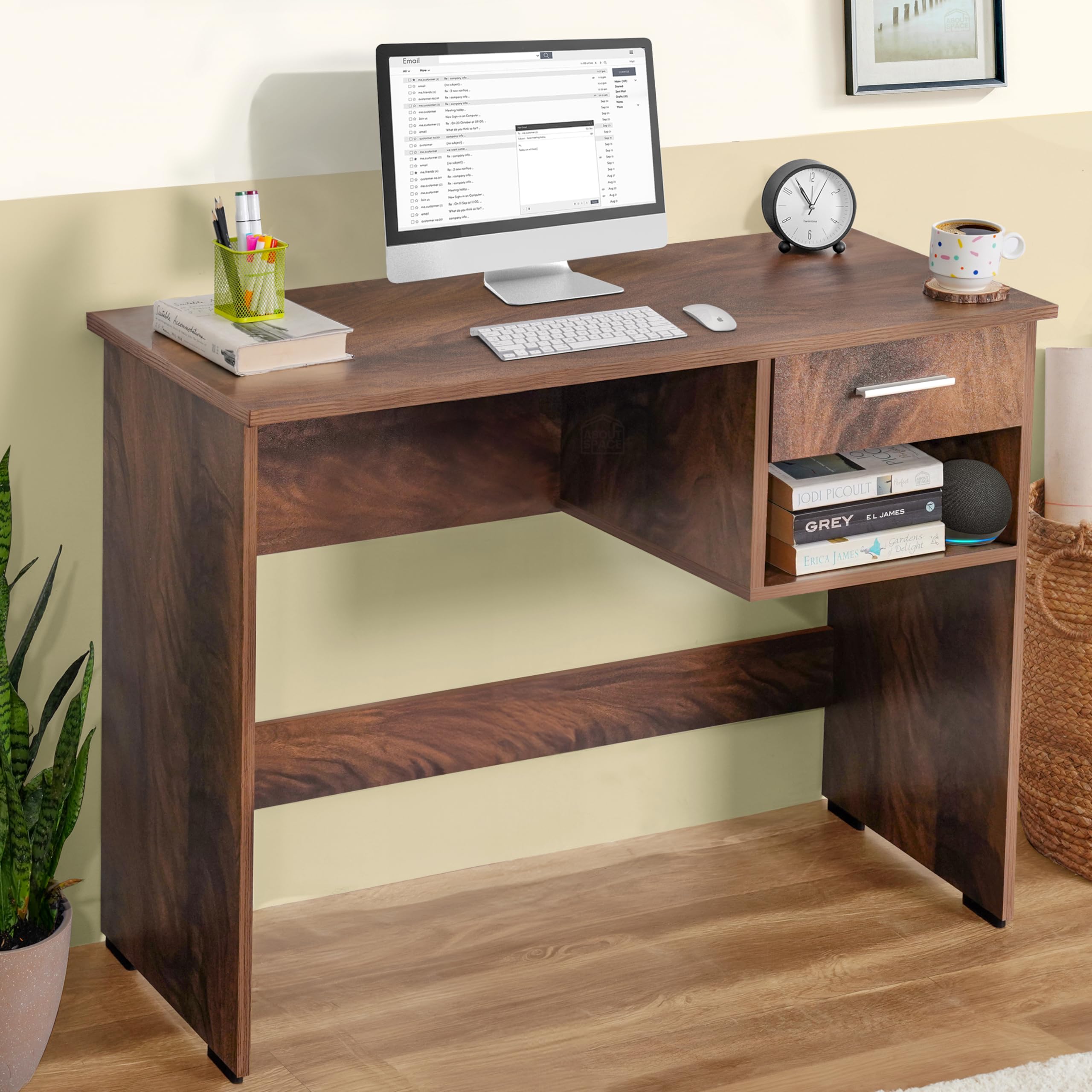 ABOUT SPACE Study Table with Drawer & Bottom Storage - Office Desk ...