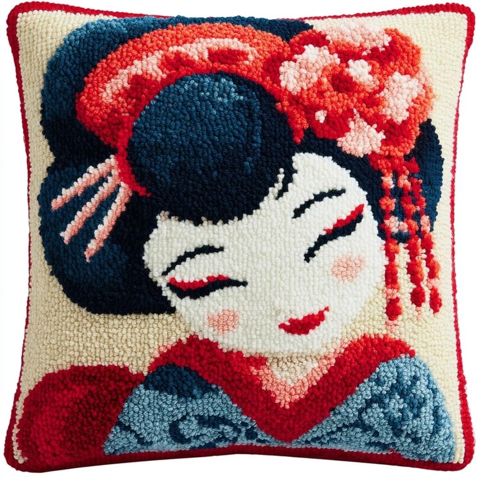 Axiangzik Cartoon Japanese Geisha Latch Hook Kits For Adults,