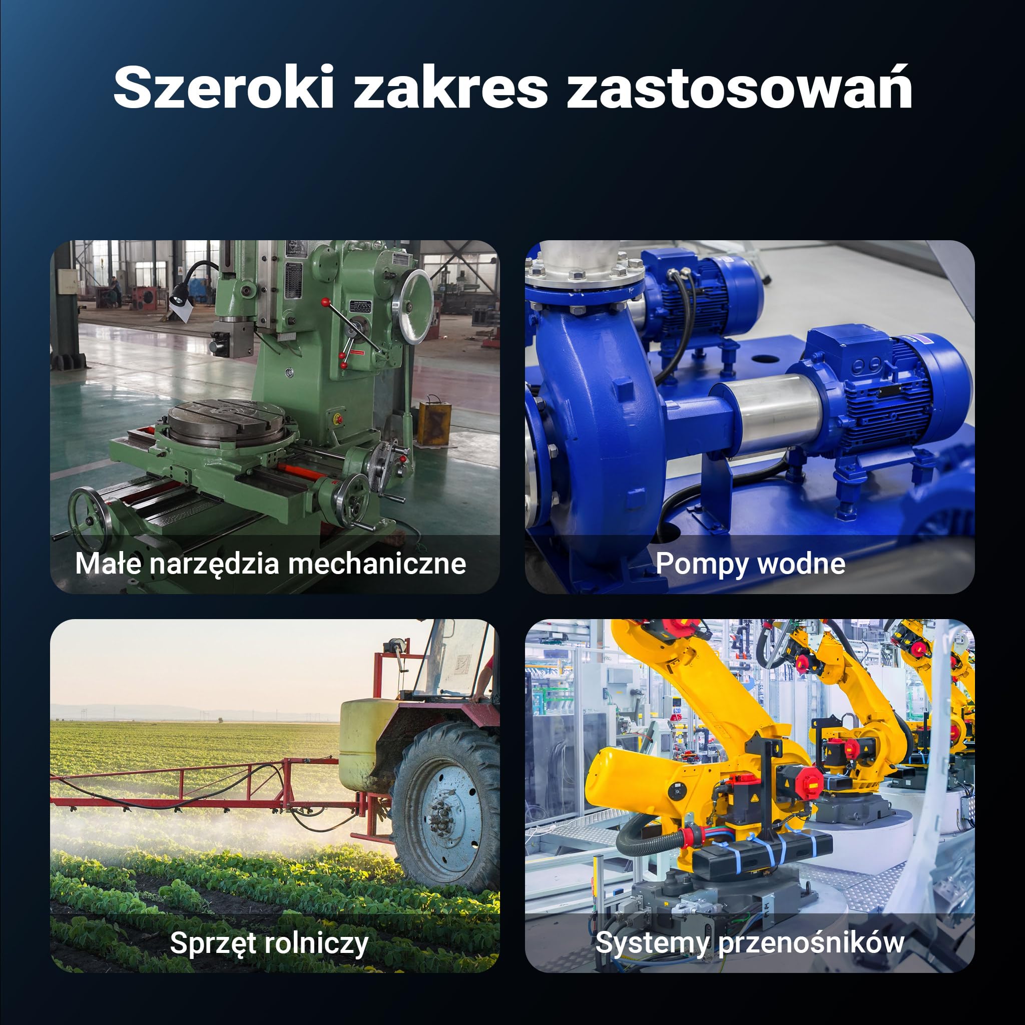 Wiltec Jednofazowy silnik elektryczny, 4-biegunowy 1,1 kW (1,5 KM), obudowa aluminiowa, silnik indukcyjny 1450 obr/min