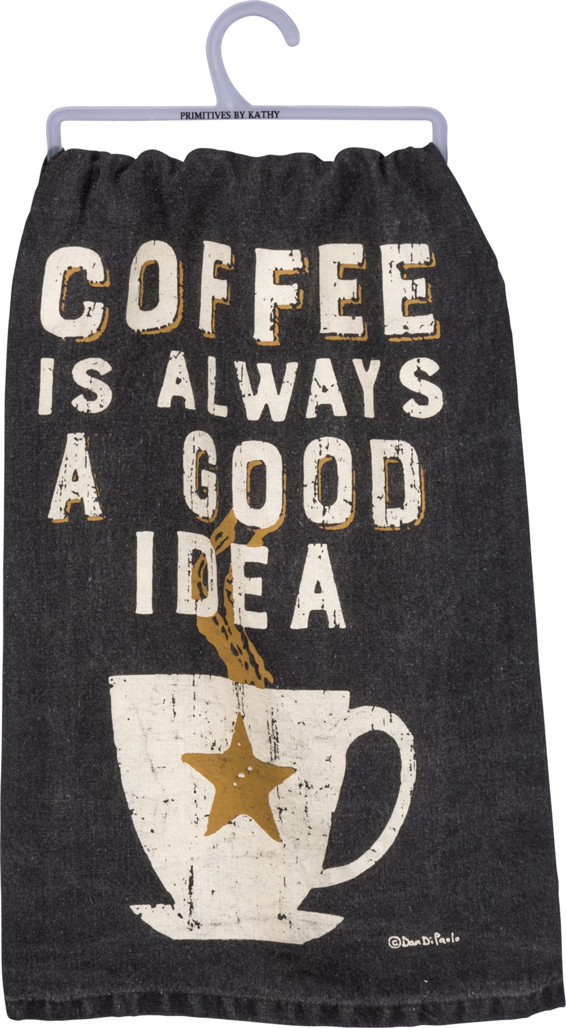 Paño de cocina con frase Coffee is Always a Good Idea para llenar de alegría tu hogar