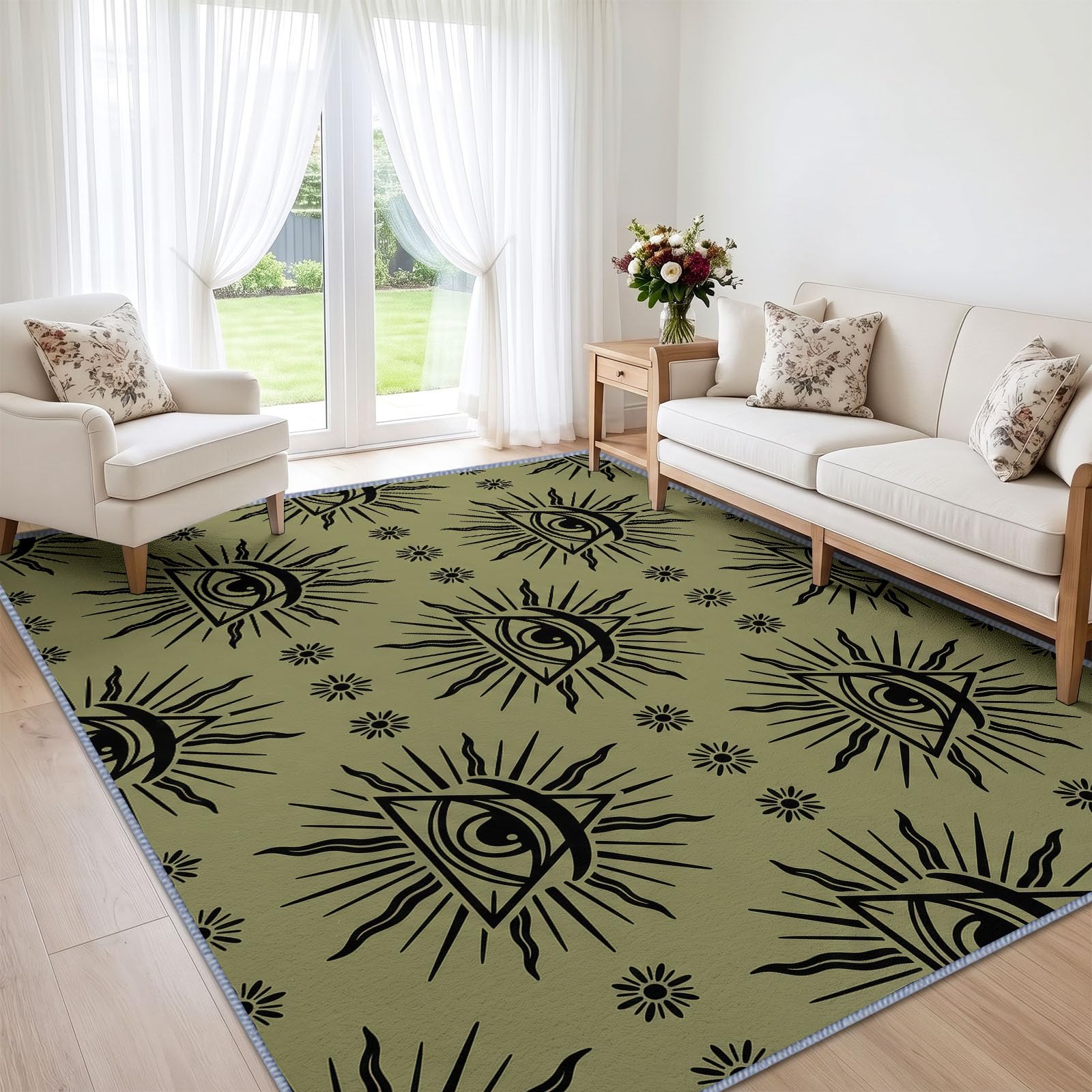 Generisch Teppich Vintage Geheimnisvoll Waschbarer Wohnzimmer Schlafzimmer