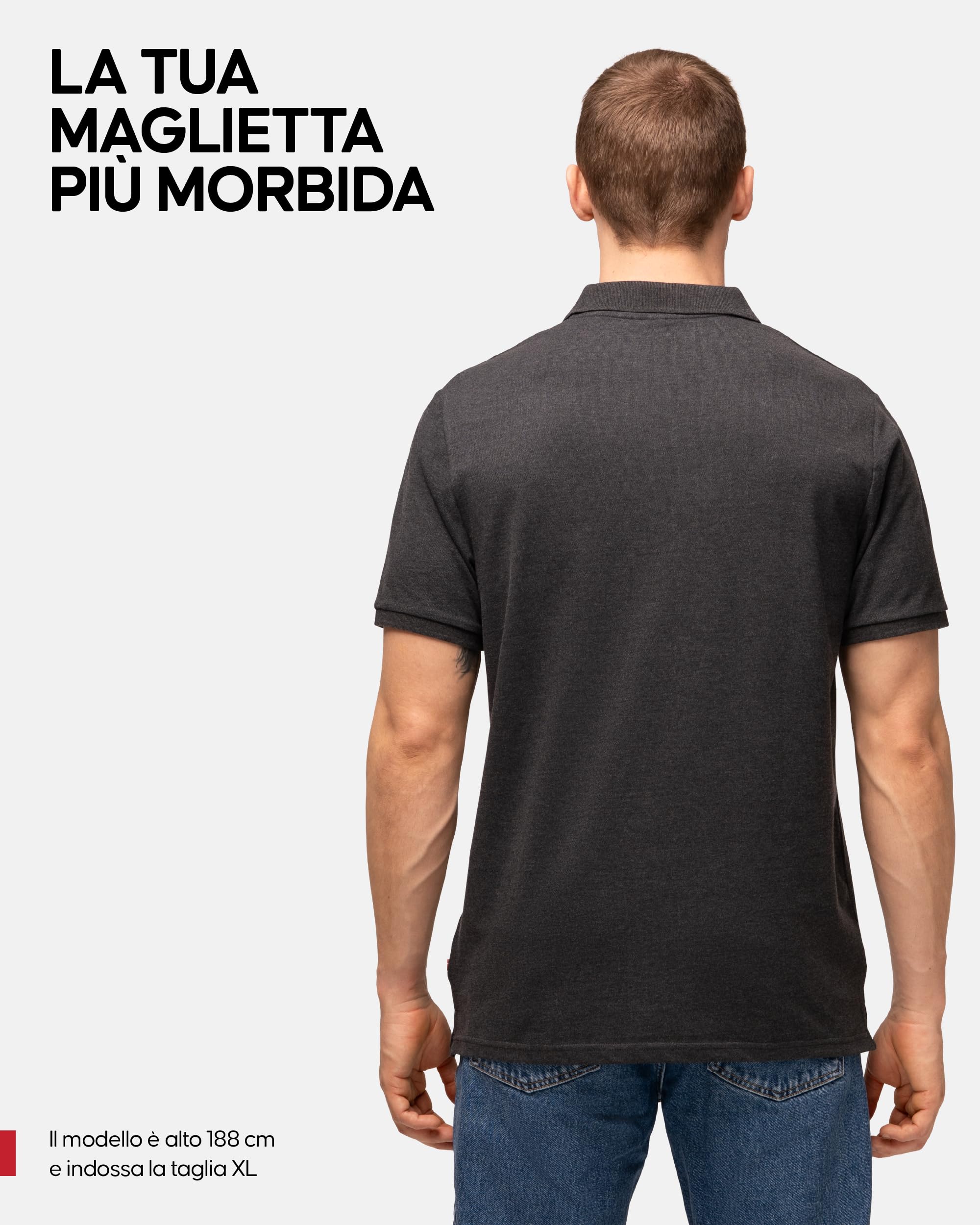 DANISH ENDURANCE Polo Uomo Manica Corta in Cotone Biologico Premium, Polo T-Shirt Uomo, Casual, 1 o 2 Paia