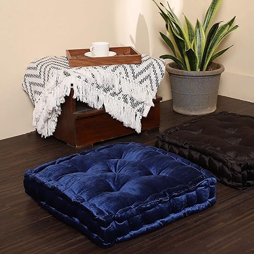 Vista 91 de REDEARTH Juego de 2 almohadas de terciopelo de terciopelo de algodón y rayón de alta calidad, lavables, extrasuaves, con asa, para comedor, patio