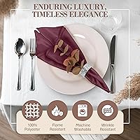 Vista 332 de Ultimate Textile -1 docena - Reversible Shantung Satin - Majestic - Servilletas de tela Majestic de 17 x 17 pulgadas color azul pizarra