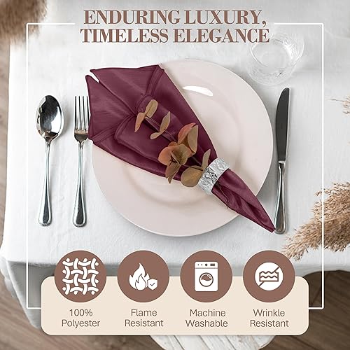 Miniatura 332 de Ultimate Textile -1 docena - Reversible Shantung Satin - Majestic - Servilletas de tela Majestic de 17 x 17 pulgadas color azul pizarra