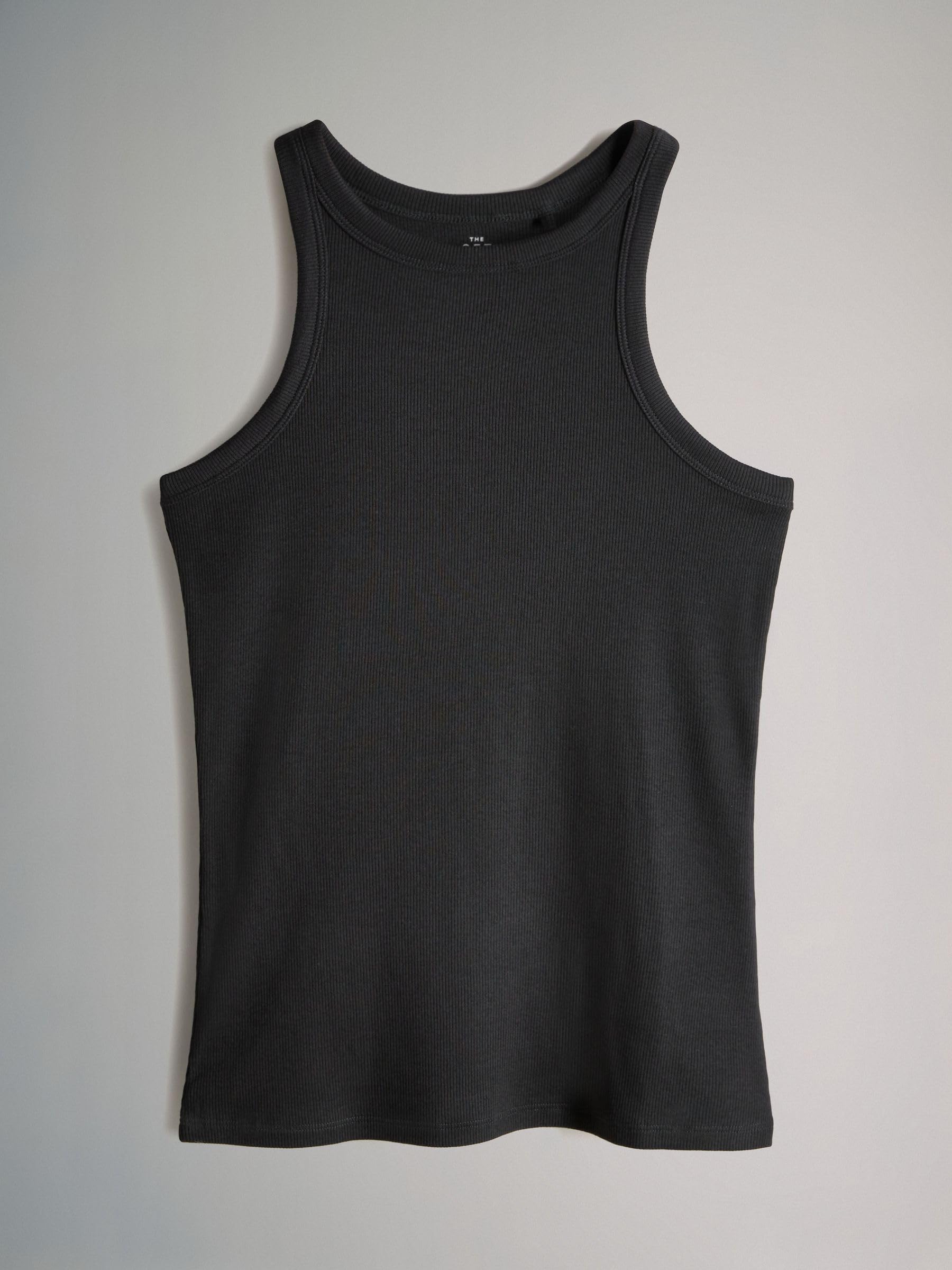 THE SET Mujeres Pack de 5 Camisetas sin Mangas con canalé y Espalda de Nadador