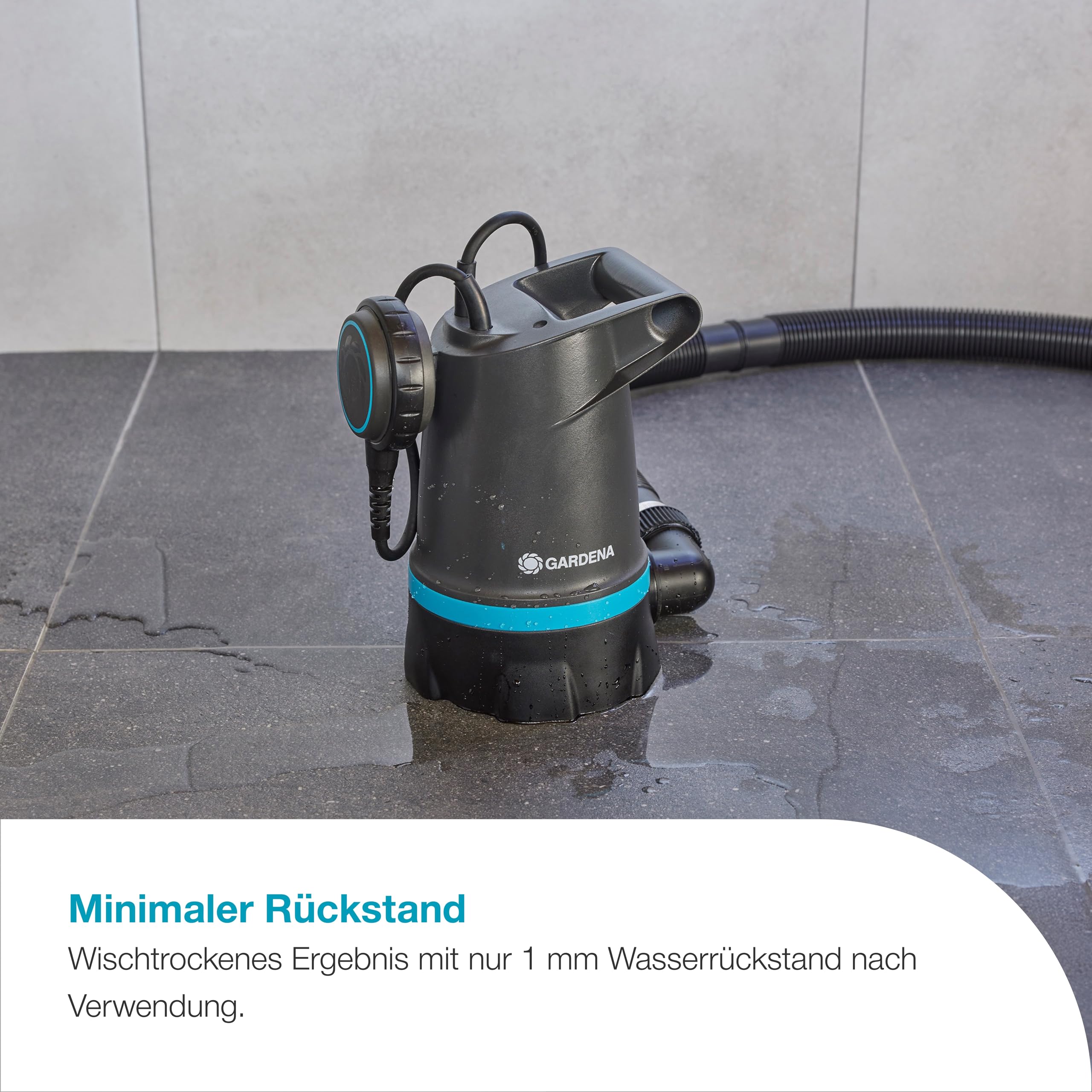 Gardena Klarwasser-Tauchpumpe 20000 BASIC, 20.000 l/h, Schwimmschalter, robust und langlebig, ideal für Entwässerung (09016-47)