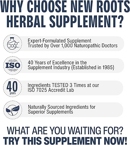 Miniatura 6 de Nuevas raíces  Suplemento de próstata + Super Blend 16 potentes herbales palma enana, esteroles vegetales, flor de centeno, aceite de borraja,