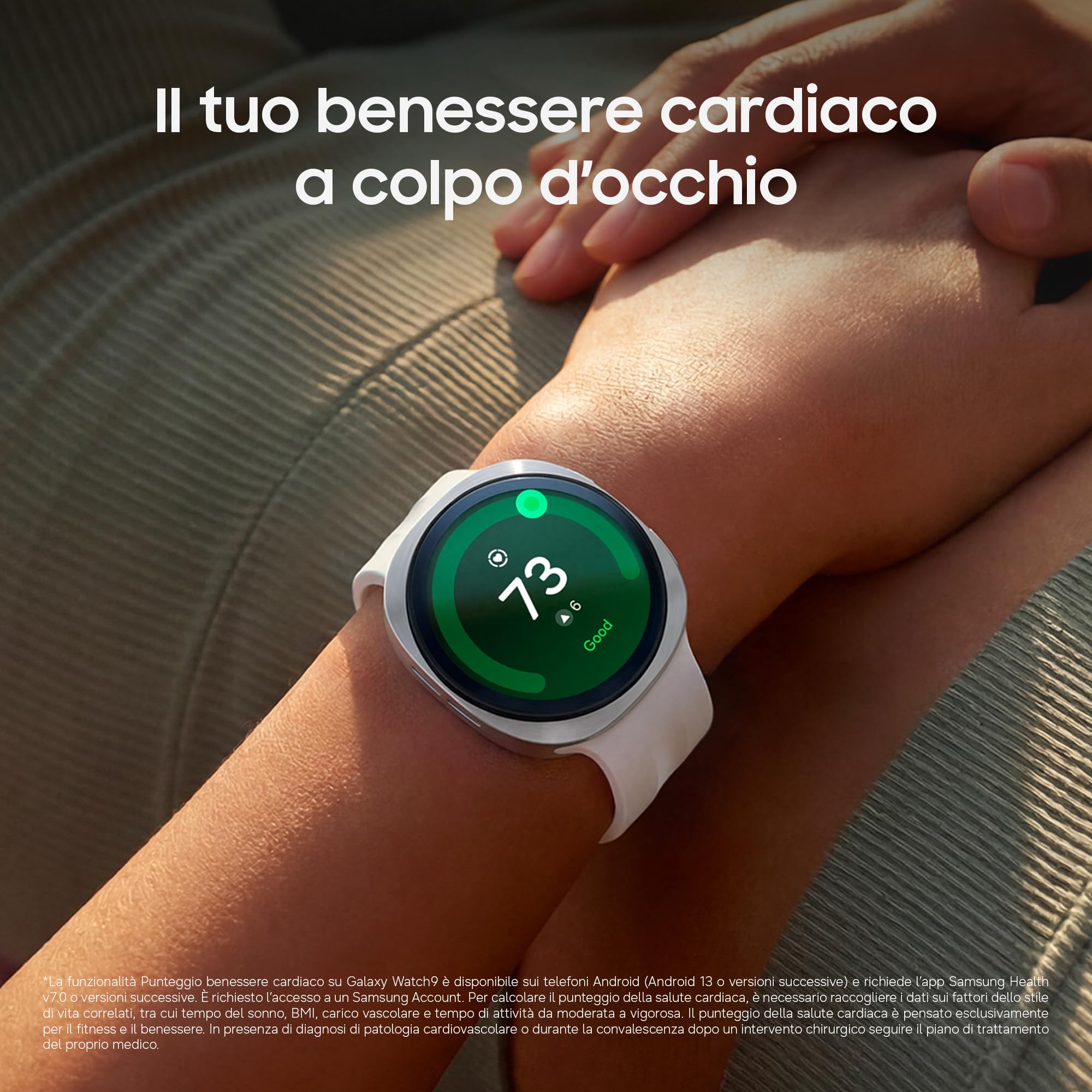 Samsung Galaxy Watch9, 44mm, Silver, LTE [Versione Italiana] | Design Sottile Anti-Urto, Guida al Sonno, Coaching Salute, Benessere Cardiaco, Batteria da 445 mAh, Snapdragon Wear Elite