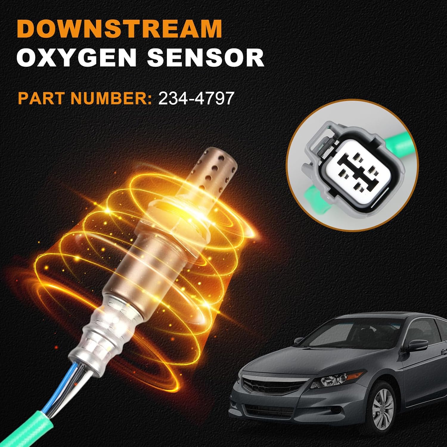 OTO-K 234-4797 234-9040 O2 Oxygen Sensor Upstream Downstream 2Pcs 2.4L Compatible with 2003-2007 Accord DX EX LX SE, 13704 2344363 36531RAAA01 36531RAAA02 36532RAAA01