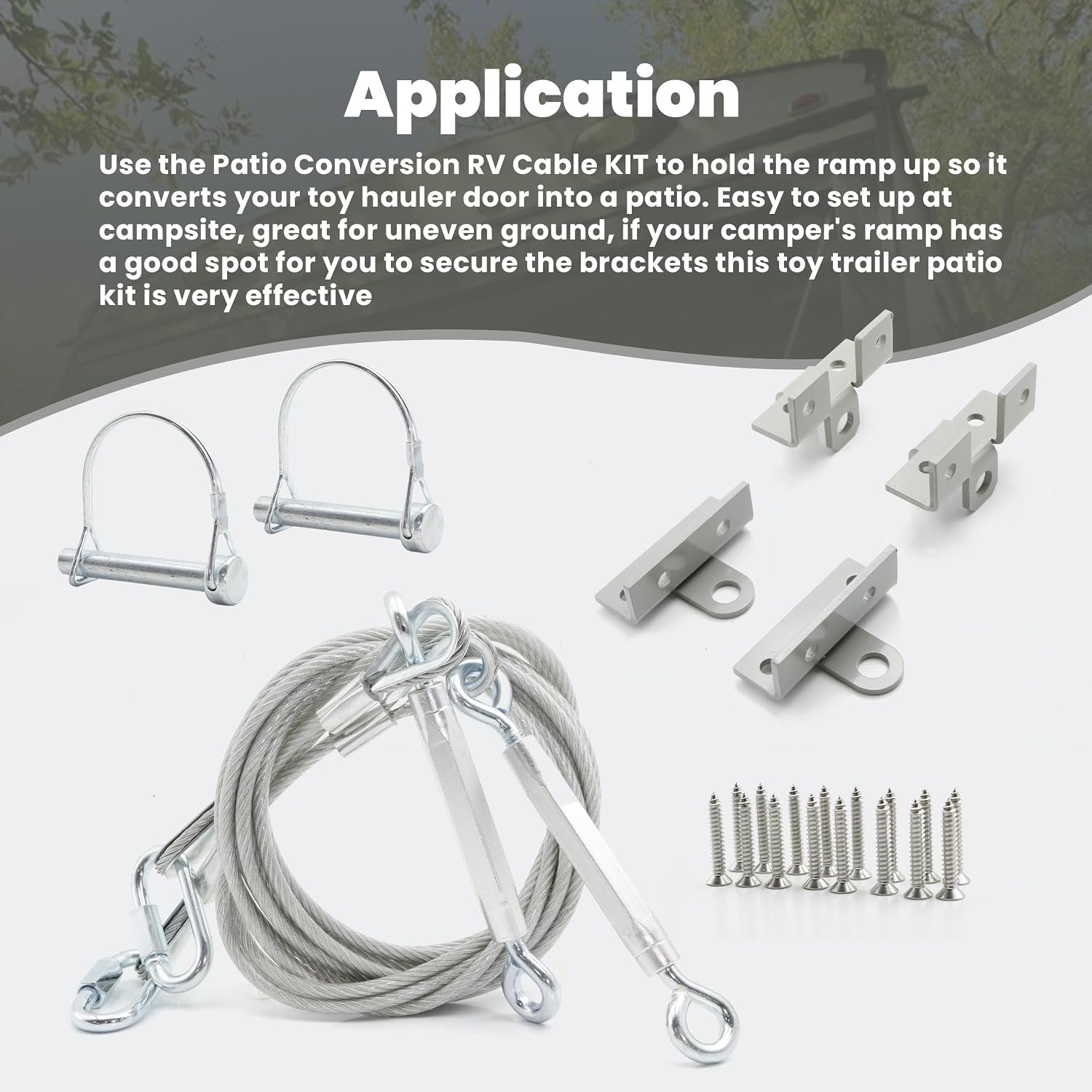 ASTROSYNC Patio Conversion RV Cable KIT 109" Length Upgrade Multi Purpose Components Fit for Toy Hauler Patio Doors Patio Accessories Replace 2315891