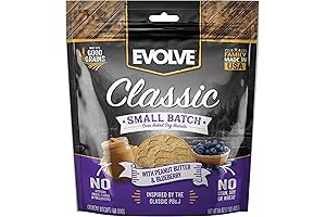 Evolve Doggie Treats: Classic Blueberry Biscuit Goodness for Small Dogs